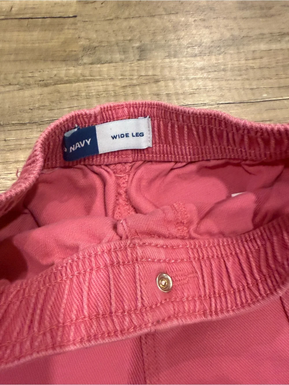 Kids Pink Pull-On wide leg cargo Pocket Pants